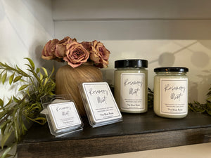 Rosemary Mint Candle Collection - Jar Candle - Tin Candle - Wax Melts