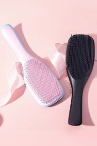 Wet and Dry Detangling Hair Brush - Multiple Colors - Pink and Black