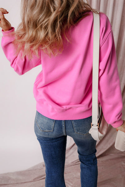 Pink Pullover Sweatshirt