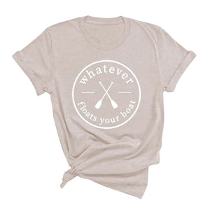 Whatever Floats Your Boat Tee - Beige - Bella Canvas