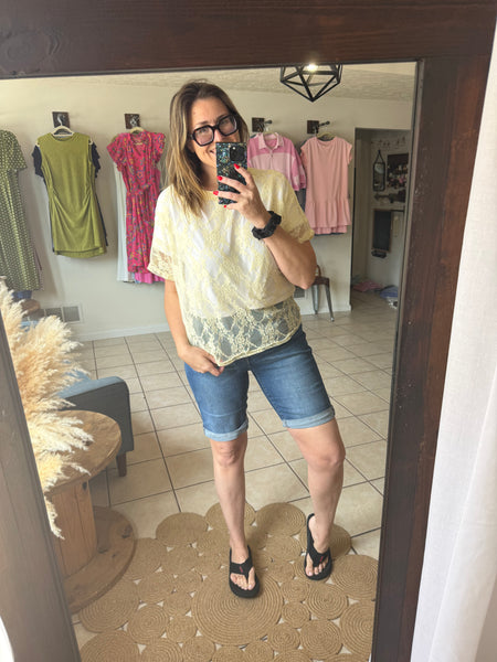 Lace Top in Blue