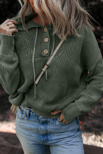 Green Mineral Wash Hooded Sweater