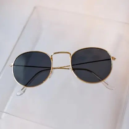 Sunglasses - Tortoise and Gold Rims - Aviator - Gold Round - Multiple Styles