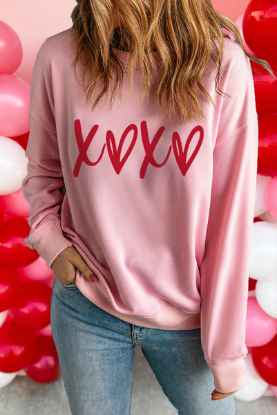 Pink Valentine XOXO Pullover - Valentines Day