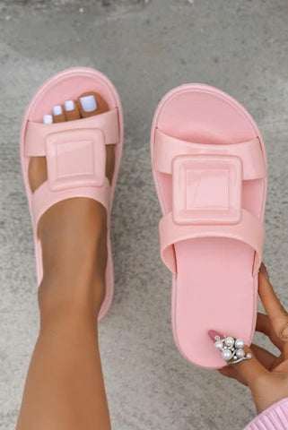 Pink Waterproof Slip On Sandals