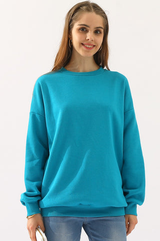 Turquoise Pullover Sweatshirt