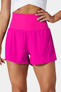 Pink Flowy Swim Shorts with Fitted Shorts Lining