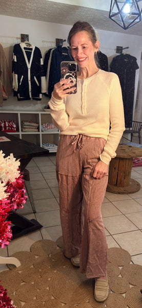 Vintage Mauve Mineral Wash Boho Pants