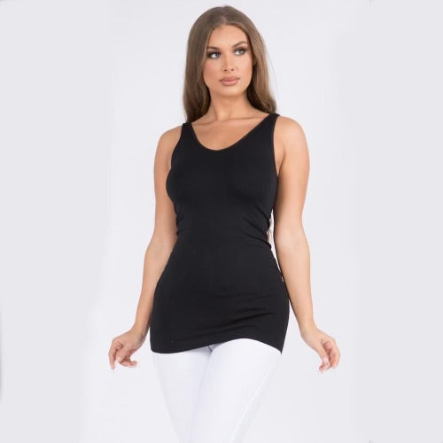 Reversible U or V Seamless Tank Top - One Size - Multiple Colors