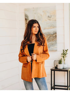 Brown Suede Feel Blazer