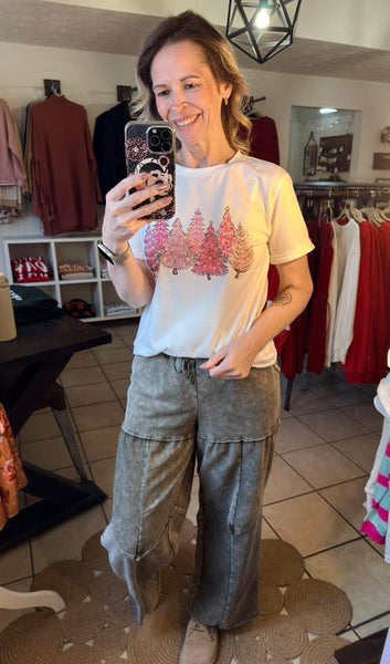 Vintage Black Mineral Wash Boho Pants