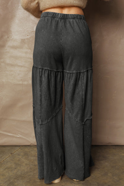 Vintage Black Mineral Wash Boho Pants