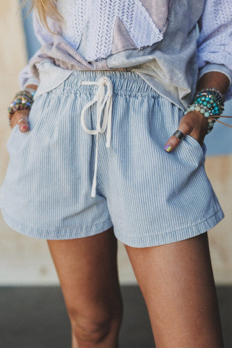 Stripe Shorts in Blue
