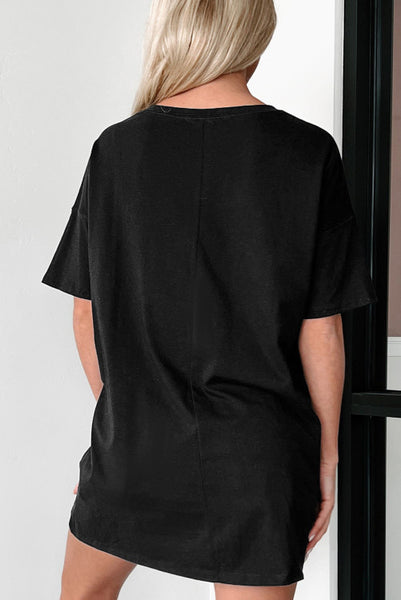 Simple Black Tunic Tee