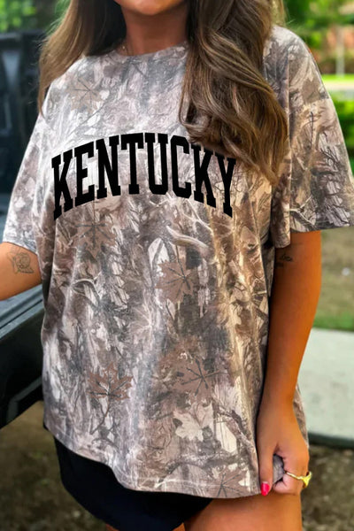 Khaki Woodland Camouflage KENTUCKY Tee