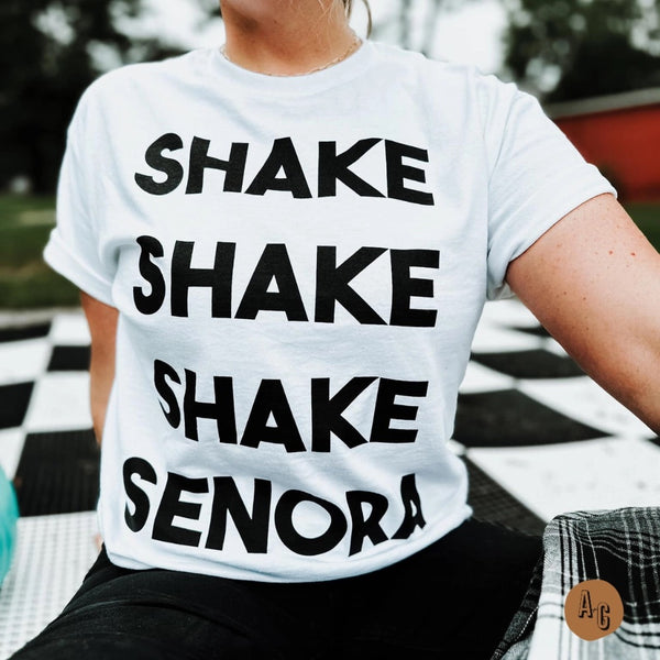 Shake Shake Shake Senora Tee - White Halloween T-shirt