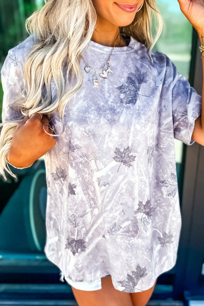 Gray Woodland Camo Relaxed Tee
