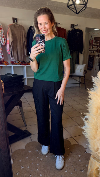 Dark Green Basic Tee