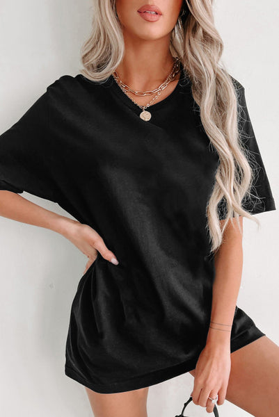 Simple Black Tunic Tee