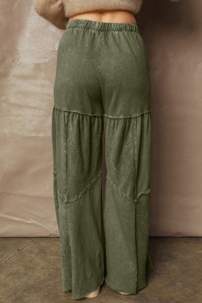 Vintage Green Mineral Wash Boho Pants