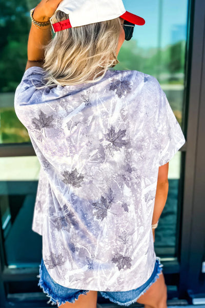 Gray Woodland Camo Relaxed Tee