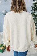 Beige Corded MERRY LITTLE THING Long Sleeve Pullover