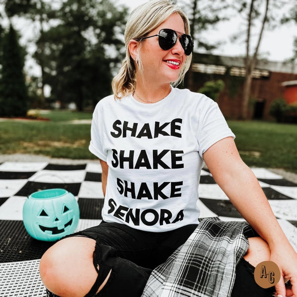 Shake Shake Shake Senora Tee - White Halloween T-shirt