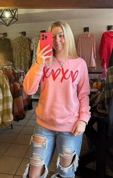 Pink Valentine XOXO Pullover - Valentines Day