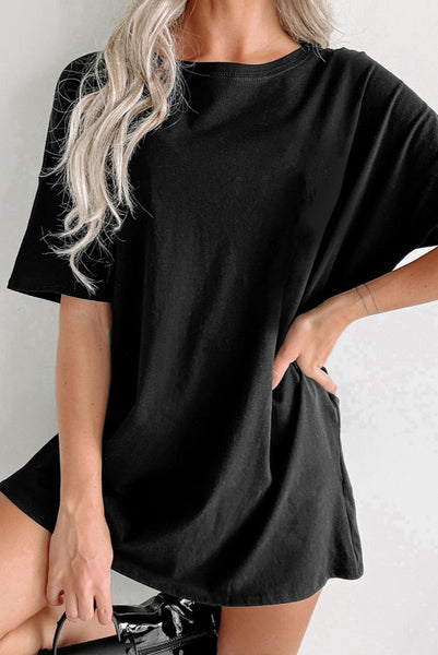 Simple Black Tunic Tee