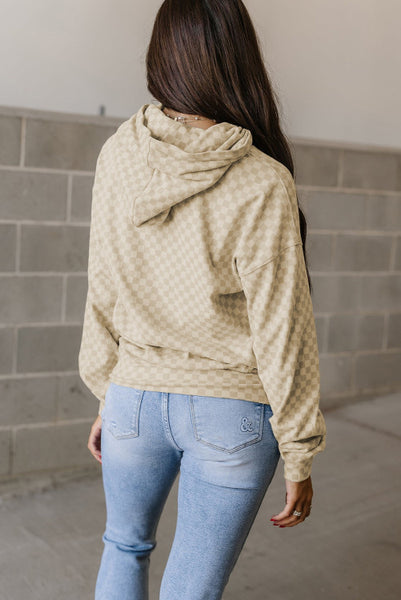 Khaki Checkered Hoodie