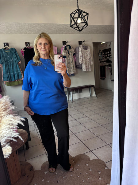 Purple Mock Neck Short Sleeve Top