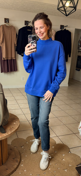 Light Gray Mock Neck Sweatshirt Pullover