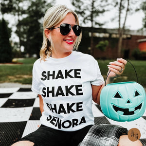 Shake Shake Shake Senora Tee - White Halloween T-shirt