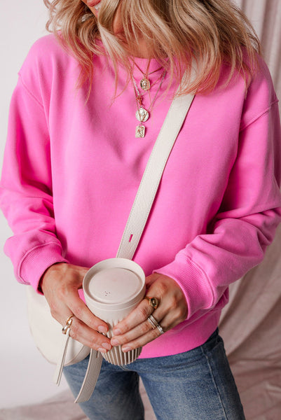 Pink Pullover Sweatshirt