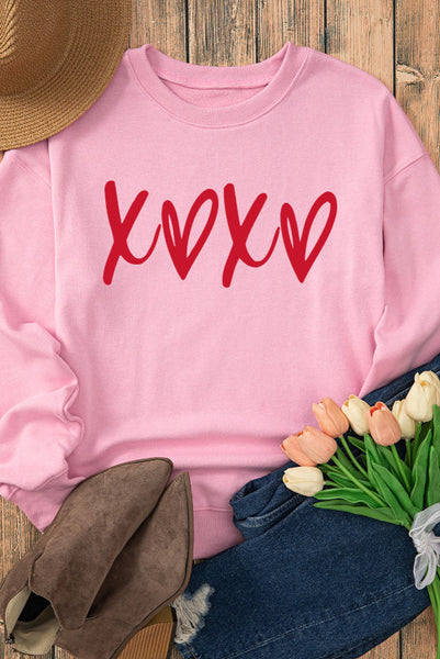 Pink Valentine XOXO Pullover - Valentines Day