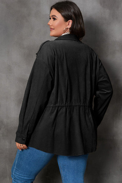 Curvy Black Corduroy Jacket