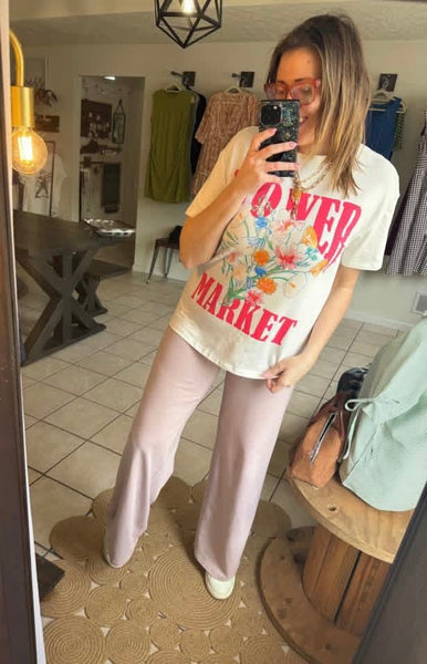 White Flower Market Graphic Tee