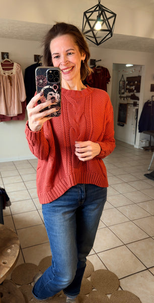 Redwood Chunky Cable Knit Sweater