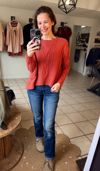 Redwood Chunky Cable Knit Sweater