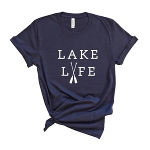 Lake Life Tee - Navy Blue - Bella Canvas