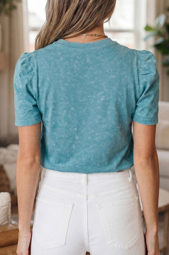 Turquoise Western Mineral Wash Top