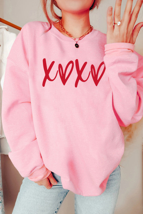 Pink Valentine XOXO Pullover - Valentines Day