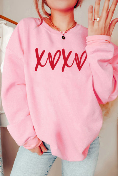 Pink Valentine XOXO Pullover - Valentines Day