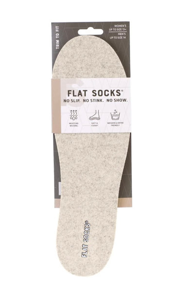 Flat Socks - ADULT SIZE LARGE - Shoe Inserts - Fits Men’s size 10-14 and Women’s size 11-15