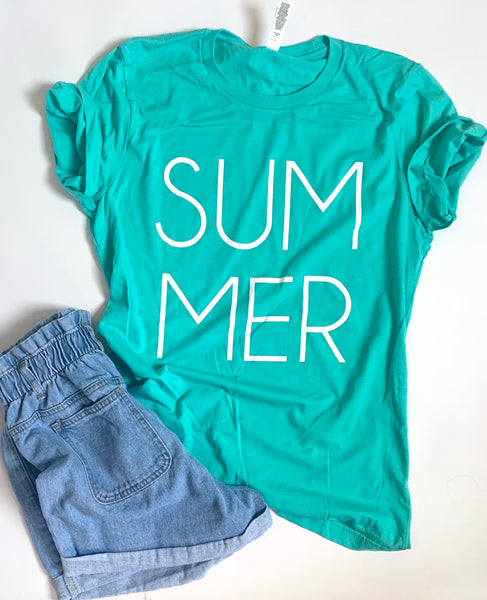 Summer-Tshirt - Sea Green - Teal