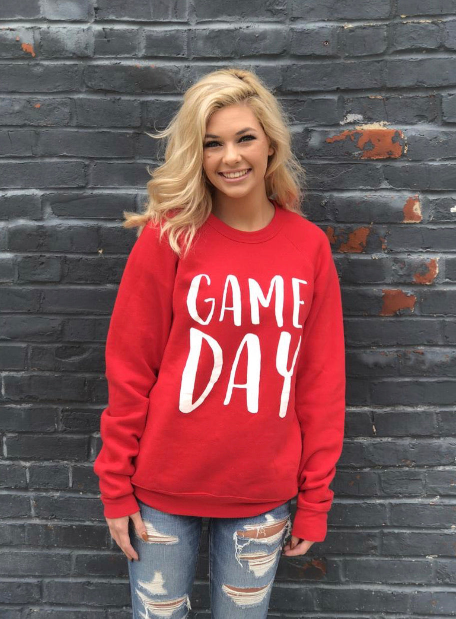 Game Day Sweatshirt-Red