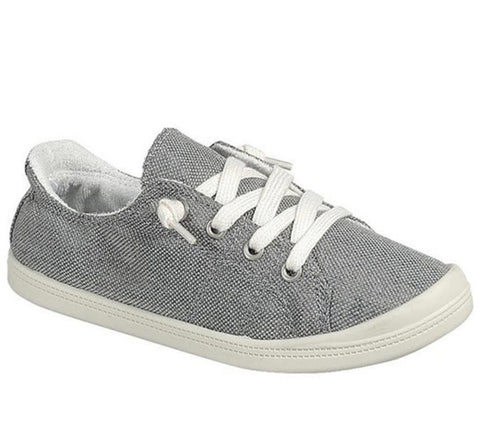 Comfortable Canvas Sneaker - Gray - Slip On