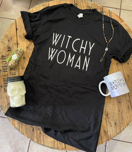 Witchy Woman - Halloween - Short Sleeve T-shirt -- Black