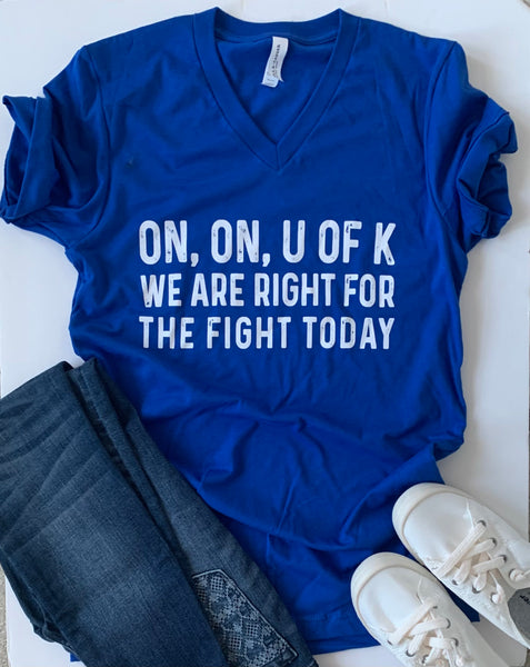 Kentucky Fight Song - V Neck Tshirt - Wildcats
