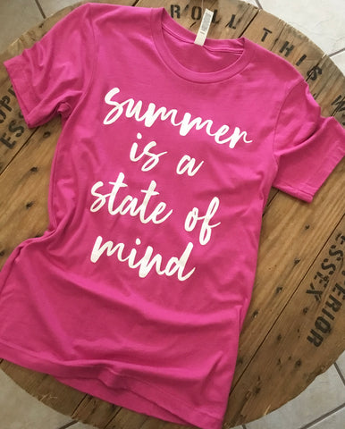 Summer is a State of Mind -Tshirt - Berry